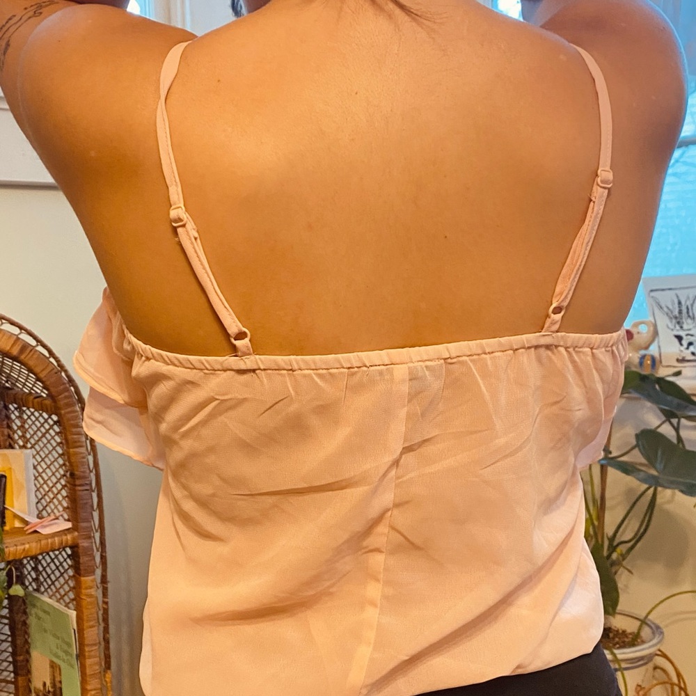 Pink Ruffled Tank Top - Picture 3 of 4